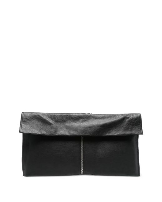 Alexander Wang Leren Clutch Met Dubbele Rits in het Black