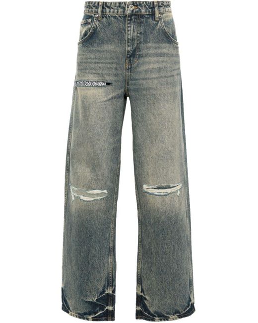 Represent Halbhohe R3D Destroyer Jeans mit lockerem Schnitt in Blue für Herren