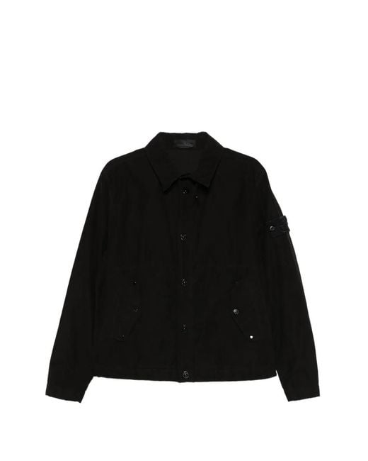 Chaqueta David Light-Tc Ghost Stone Island de hombre de color Black