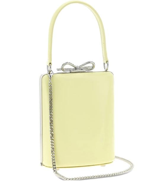 Self-Portrait Yellow Rhinestone-Bow Tote Bag