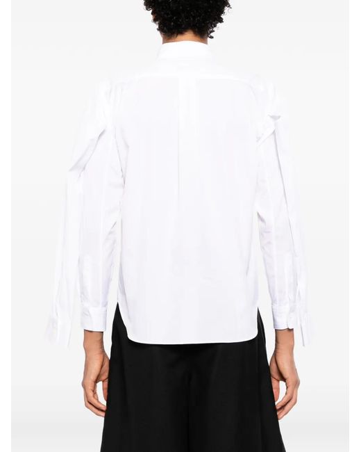COMME DES GARÇON BLACK White Chest-Pocket Shirt