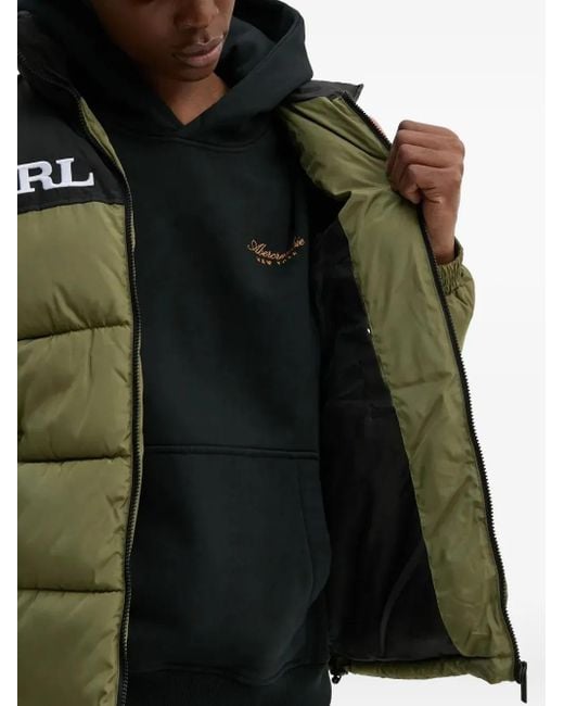 Karlkani Green Colour-Block Puffer Jacket for men