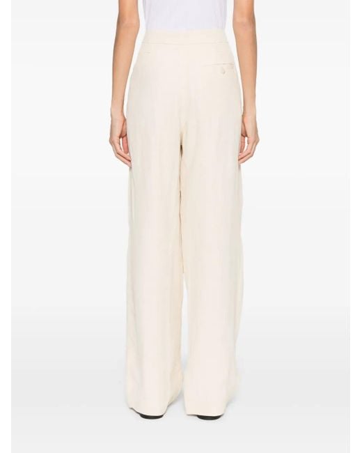 Stella Mc Cartney Butter Linen Blend Pants Stella McCartney de color White