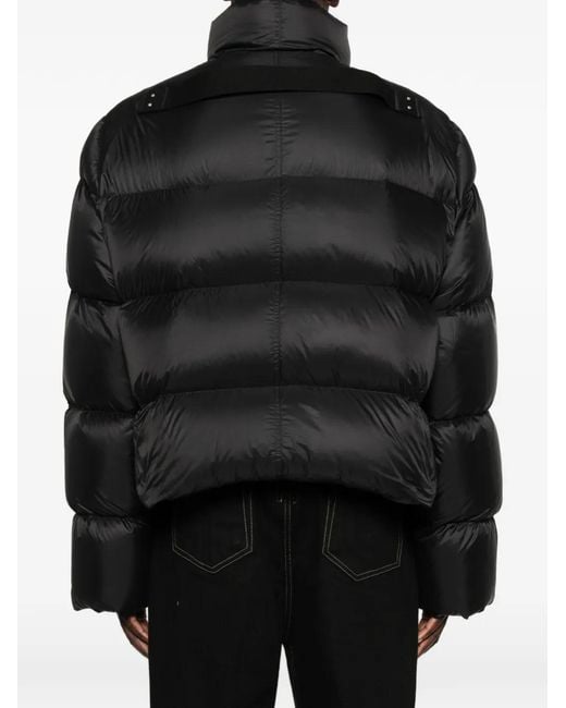 Rick Owens Black Turtle High-Neck Padded Jacket for men