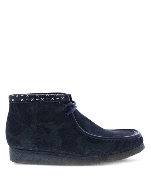 Clarks Blue Wallabee "Denim" Desert Boots for men