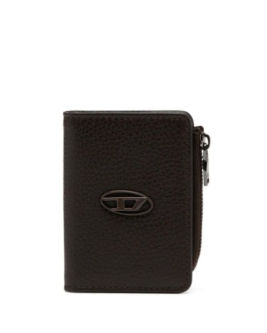 DIESEL Black Hissu Evo L Leather Wallet for men