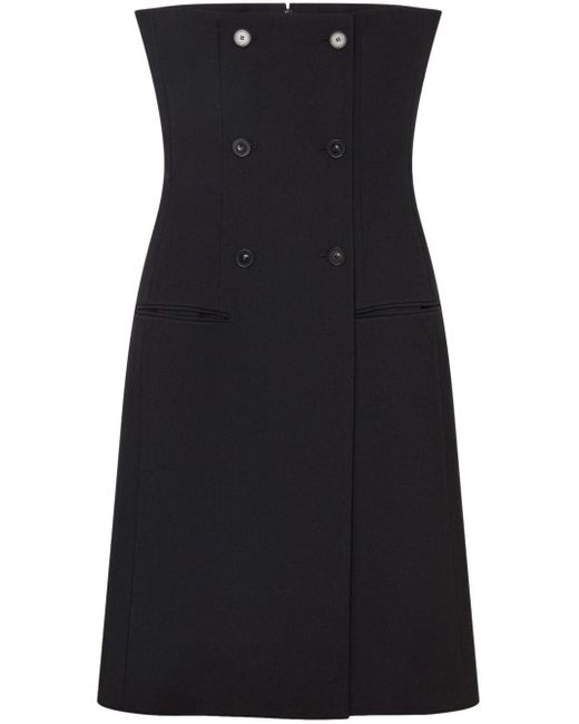 Vestido tipo bustier con doble botonadura Stella McCartney de color Black