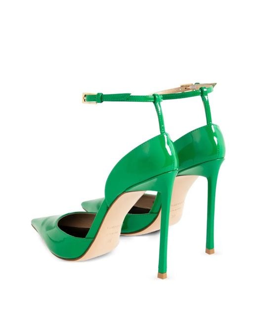 Tom Ford Green Vertigo Patent-Leather Ankle-Strap Pumps