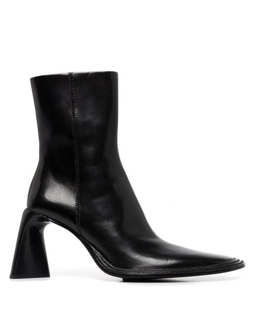 Alexander Wang Leather Booker 85 Ankle Boot in Black | Lyst