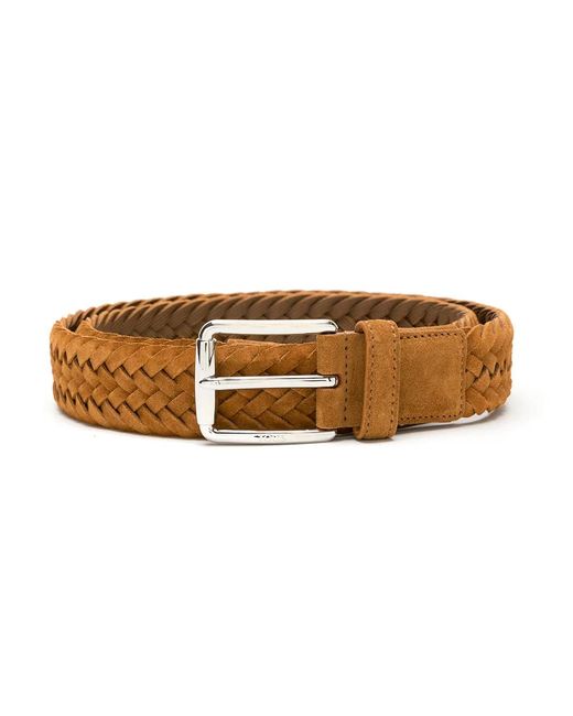 Tod's Brown Interwoven Leather Belt for men