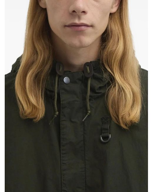 Barbour Black Westoe Hooded Pocket Cotton Jacket for men