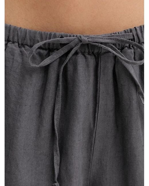 Marc O' Polo Gray Drawstring Straight-Leg Trousers
