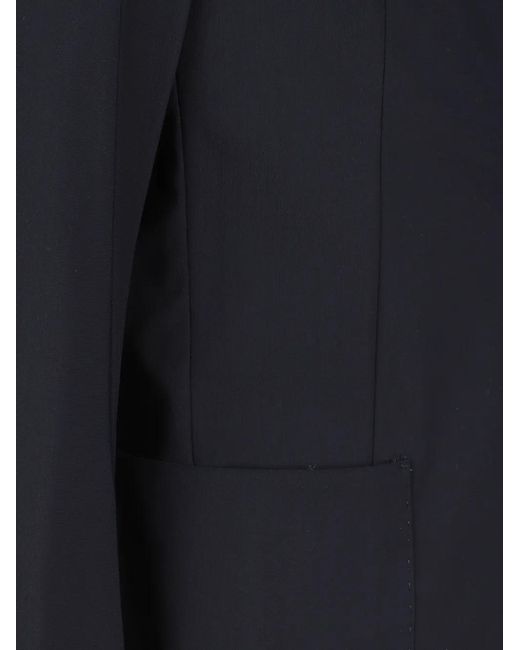 Pmds Blue Notched-Lapel Single-Breasted Blazer for men