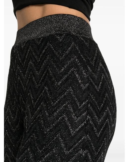 Missoni Black Zigzag Wide-Leg Trousers