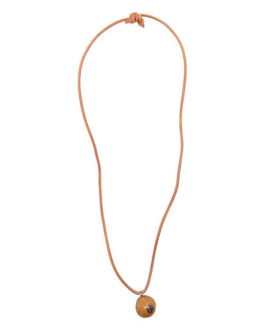 Dezso by Sara Beltran White 18K Rose Fossilized Aquamarine Necklace