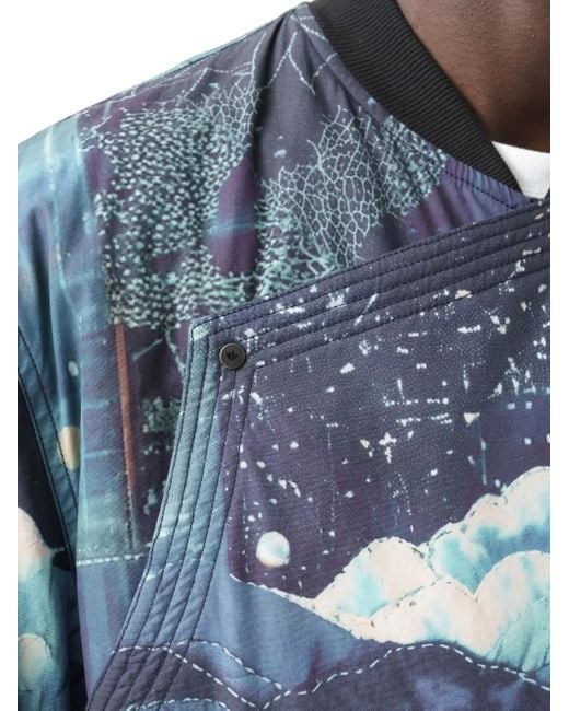 Maharishi Gray 6227 Boro Crane Monk Ma1 Printed Bomber Jacket for men