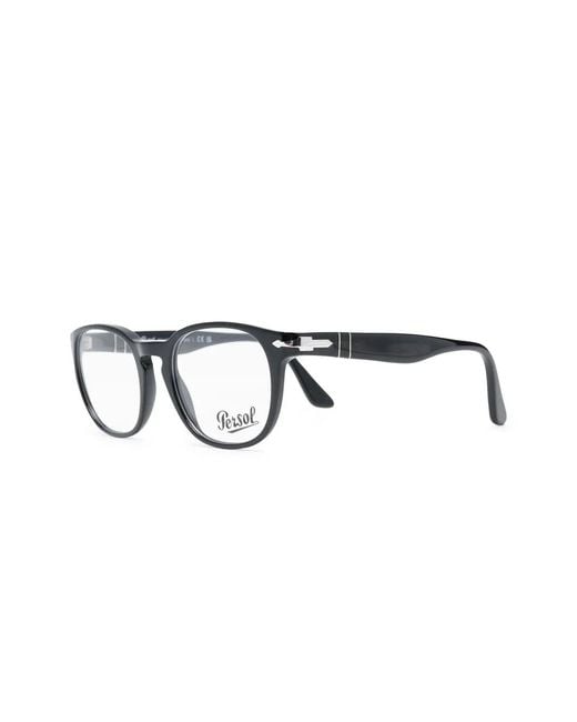 Persol Black Round-Frame Glasses for men