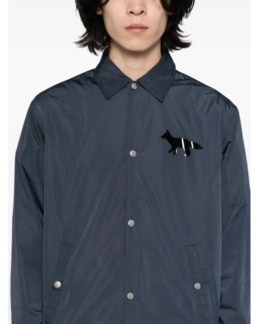 Maison Kitsuné Blue Coach Jacket for men