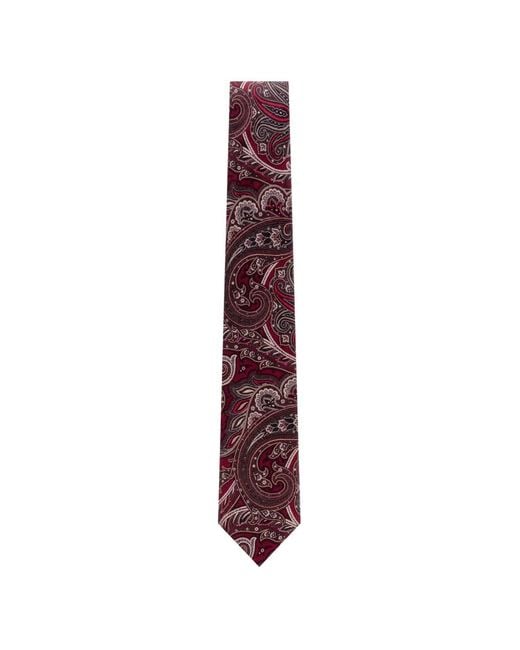 Gabriele Pasini Purple Cravate En Soie À Motif Cachemire for men