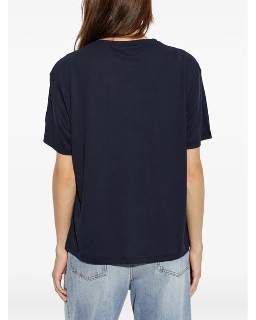 EA7 Blue Logo-Plaque T-Shirt