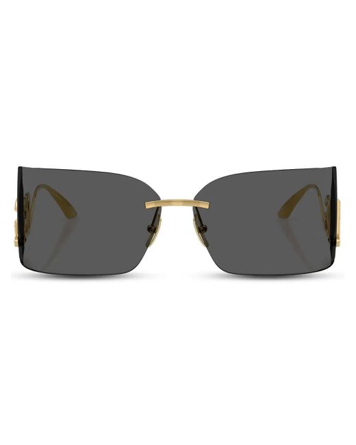 Gafas de sol con placa del logo Dolce & Gabbana de color Gray