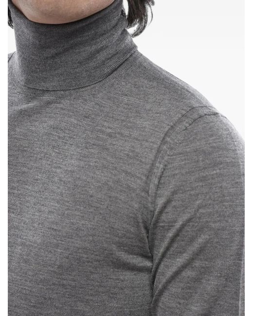 Paolo Pecora Gray Turtleneck Sweater for men