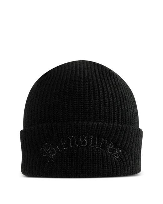 Pleasures Black Arch Beanie for men