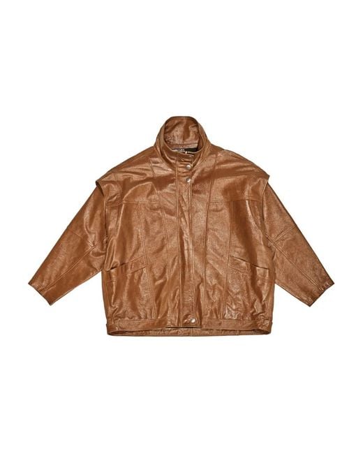Bimba Y Lola Brown Leather Jacket