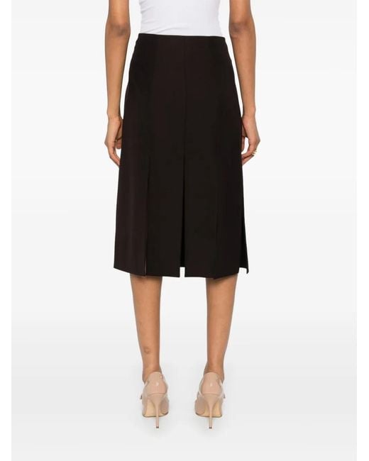 Fendi Midi-Rok Met Split in het Black