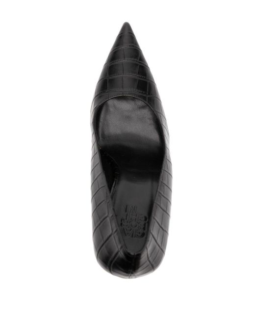 Gia Borghini Black Balantine 70mm Leather Pumps