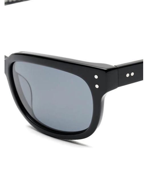 Sun Buddies Black Amber Round-Frame Sunglasses