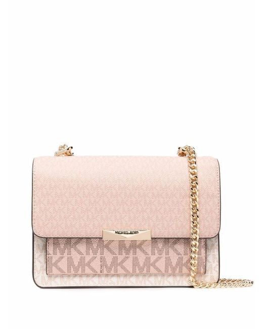 MICHAEL Michael Kors Pink Large Jade Tri-colour Logo Crossbody Bag