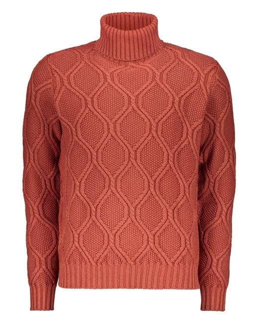 Moorer Red Turtleneck Sweater for men