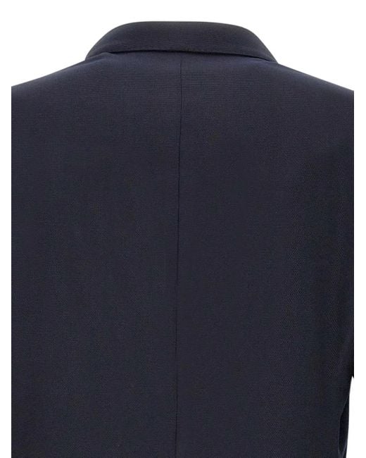 Barba Napoli Blue Two-Button Blazer for men