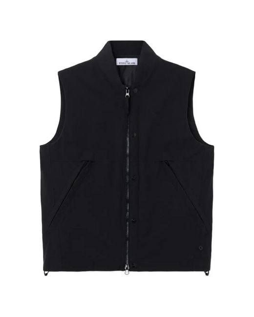 Stone Island Black G100004 Matt Ripstop Cordura Advanced Fabrics Down Vest for men