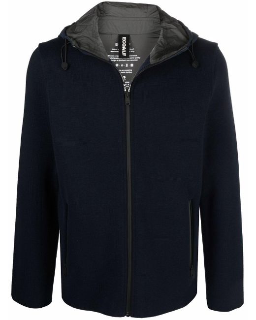 Ecoalf Blue Contrasting Hood Jacket for men