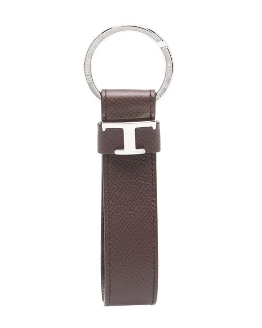 メンズ Tod's タイムレス レザーキーホルダー White