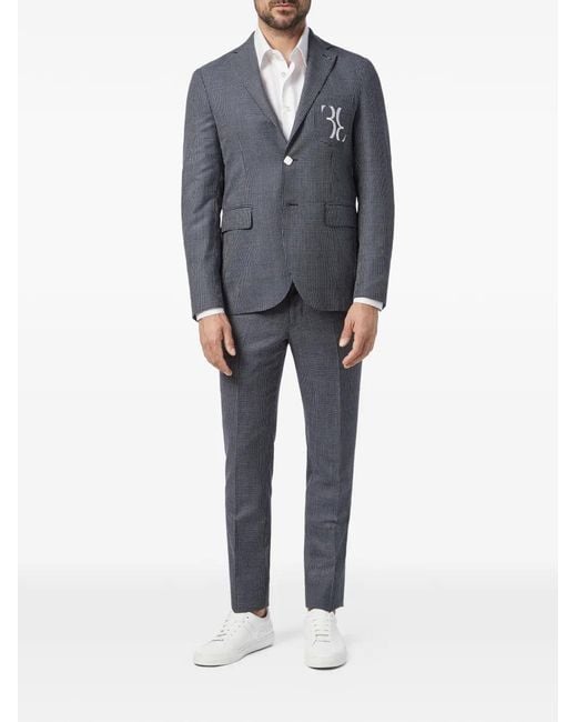 Billionaire Blue Blazer Double B À Motif Monogrammé for men