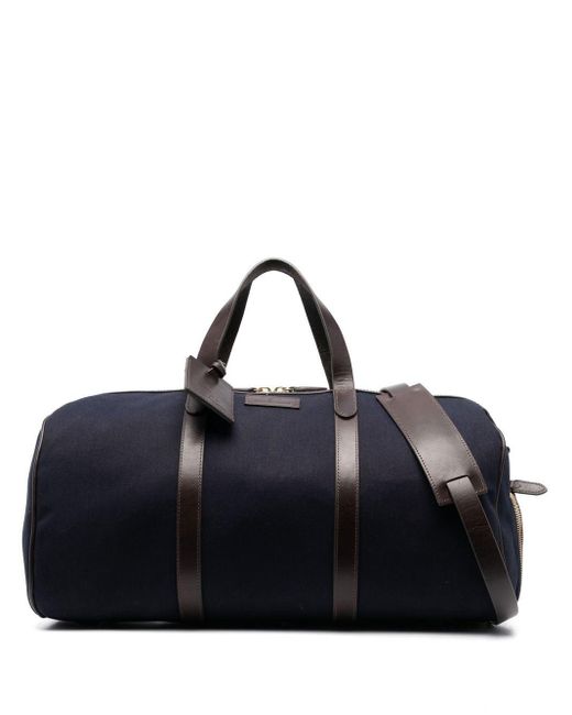 Polo Ralph Lauren Black Cotton Leather-trim Duffle Bag for men