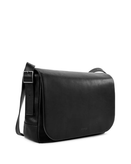 Shinola Black Runwell Leather Messenger Bag for men