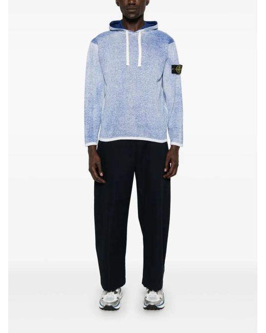 Stone Island Oversize Fit Hooded Jumper Raw Hand Light Stone Island Oversize Fit Hooded Jumper Raw Hand Light