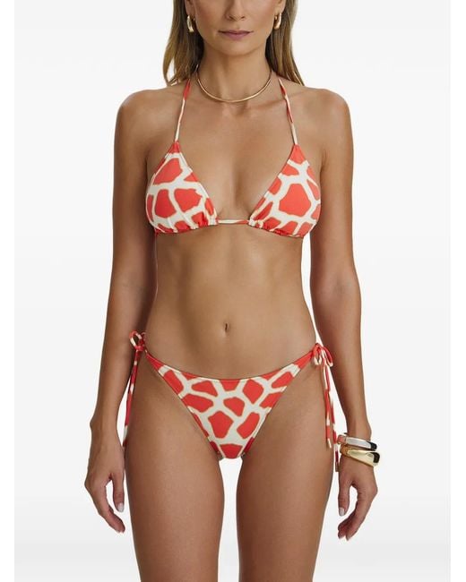 SOFIA ERHAN White Giraffe-Print Bikini