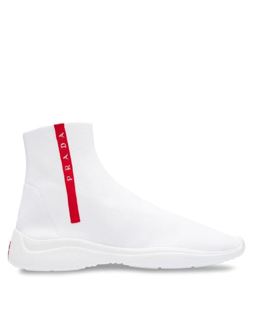 Prada Sock-Sneakers in White für Herren