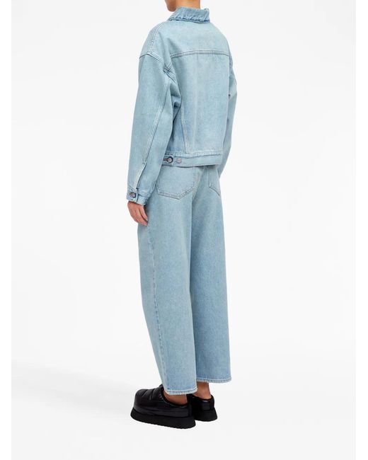 MM6 by Maison Margiela Blue Button-Up Denim Jacket