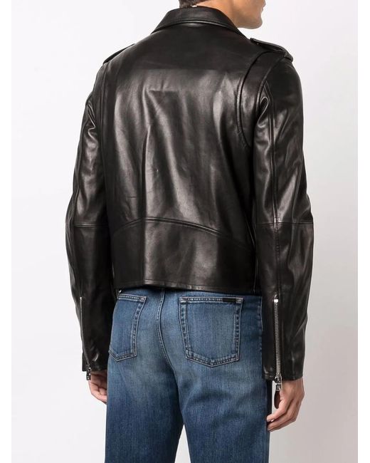 Amiri Black Classic Biker Jacket for men