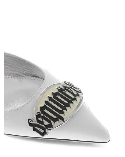DSquared² White Mules Mit Logo