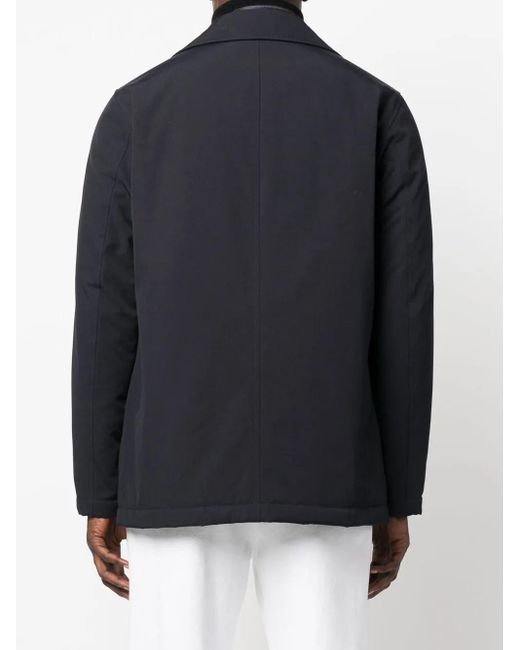 Fay Blue Quilted Double-Breasted Coat for men
