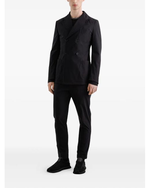 Dolce & Gabbana Blue Nylon Canvas Trousers for men