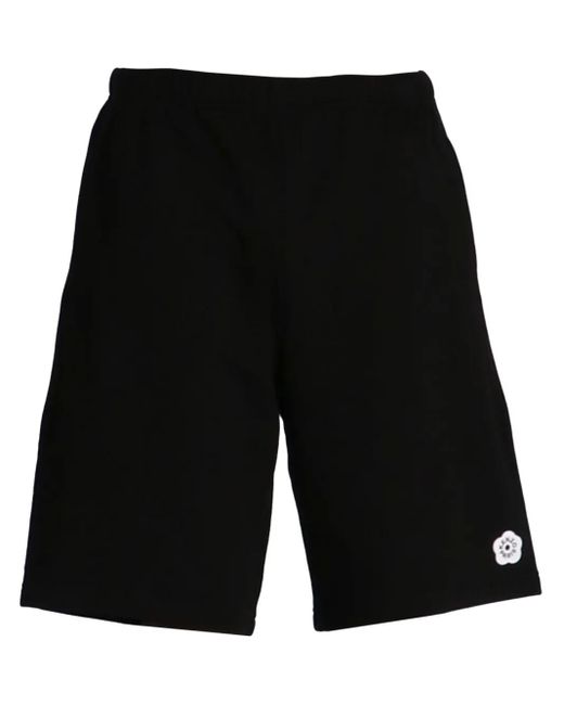 KENZO Black Boke Flower 2.0-appliqué Shorts for men