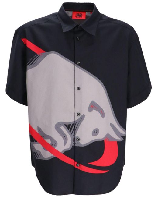 HUGO Blue X Racing Bulls Ebull Red Bull Shirt for men